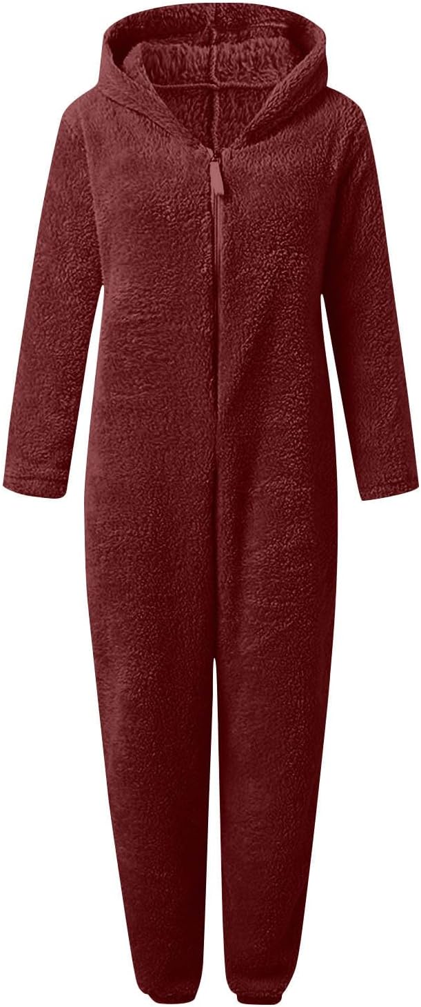Sherpa Fuzzy Onesie met Capuchon