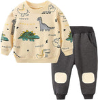 Kinderset: dinosaurus print jongens kledingset
