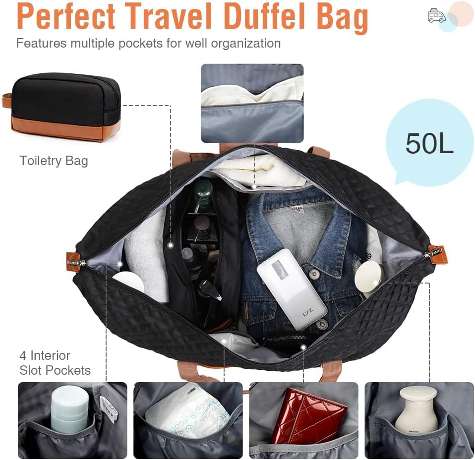 50L weekend reistas met toilettas & schoenvakken