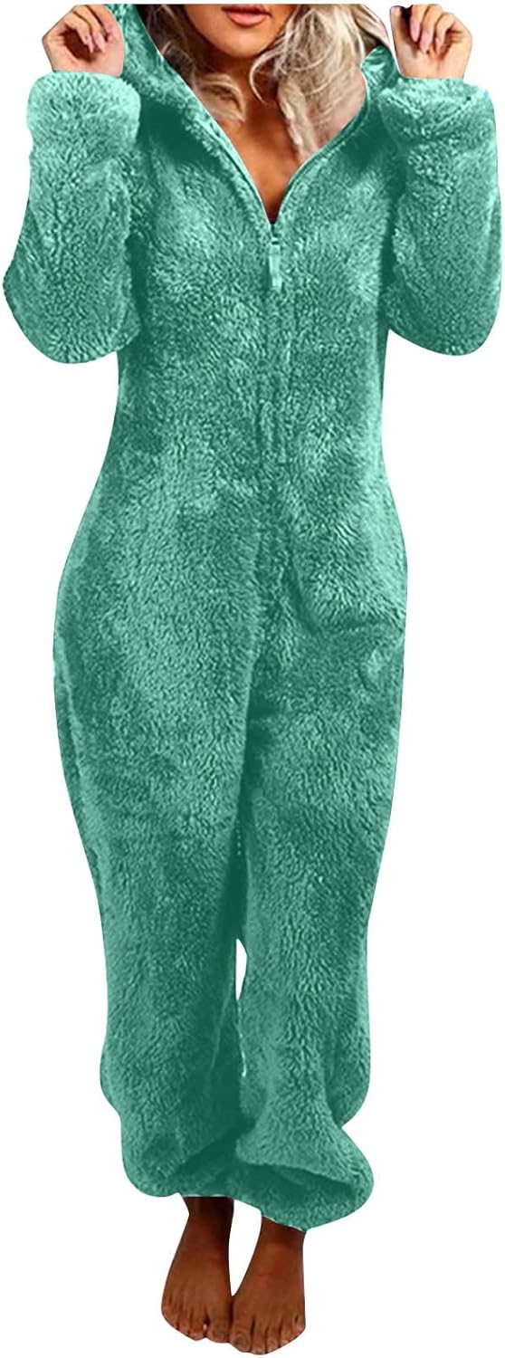 Sherpa Fuzzy Onesie met Capuchon