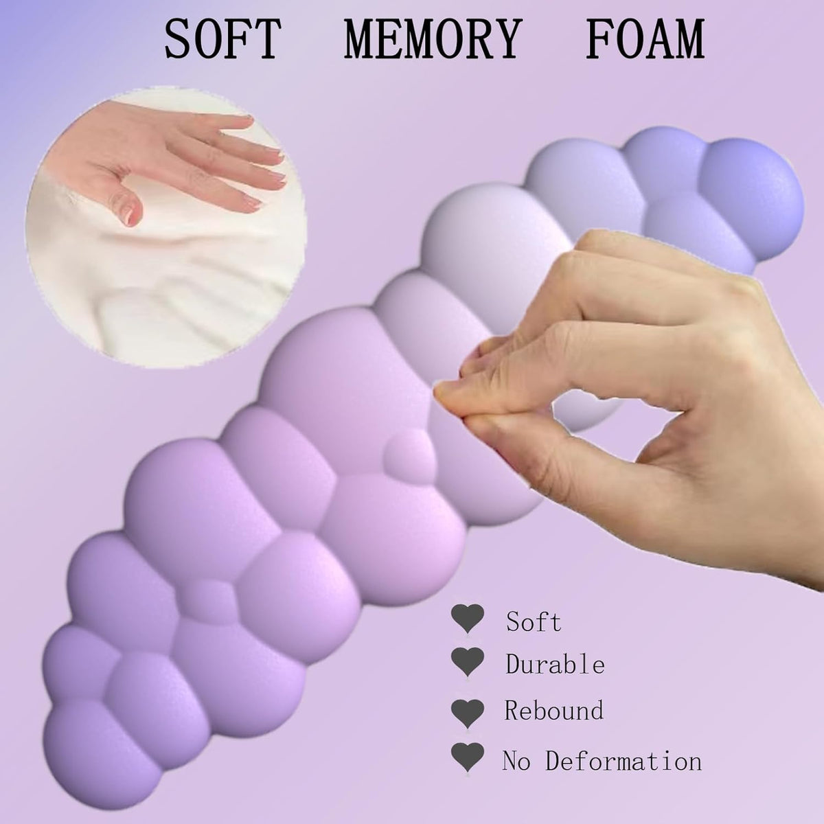 Cloud-Vormige ergonomische polssteun set met muismat & onderzetter — afbeelding 47
