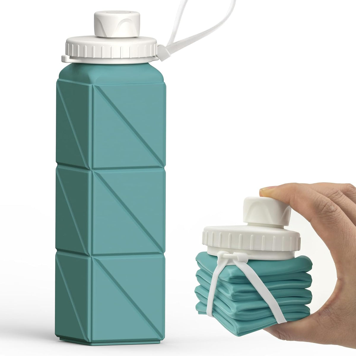 Opvouwbare siliconen waterfles van 610 ml