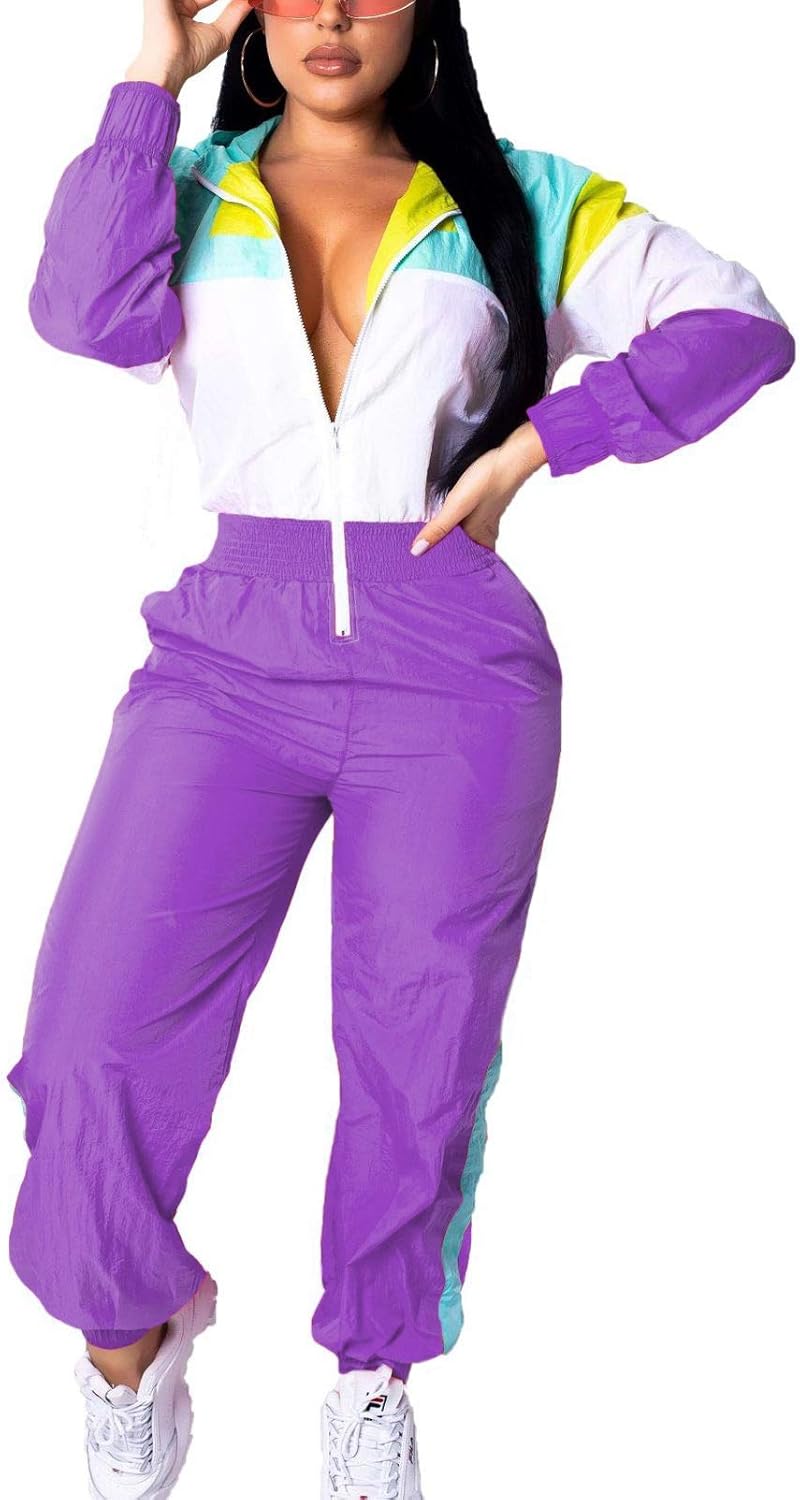 Retro dames windbreaker jumpsuit