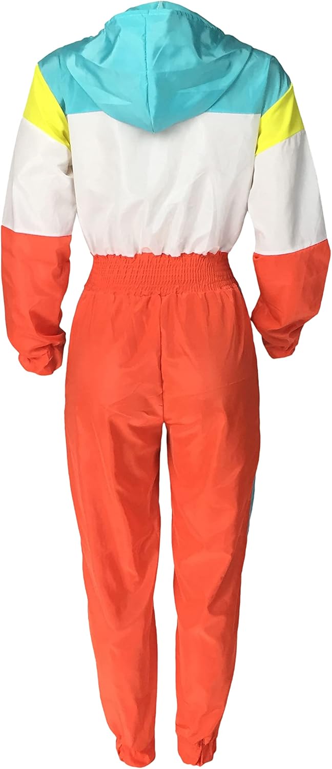 Retro dames windbreaker jumpsuit