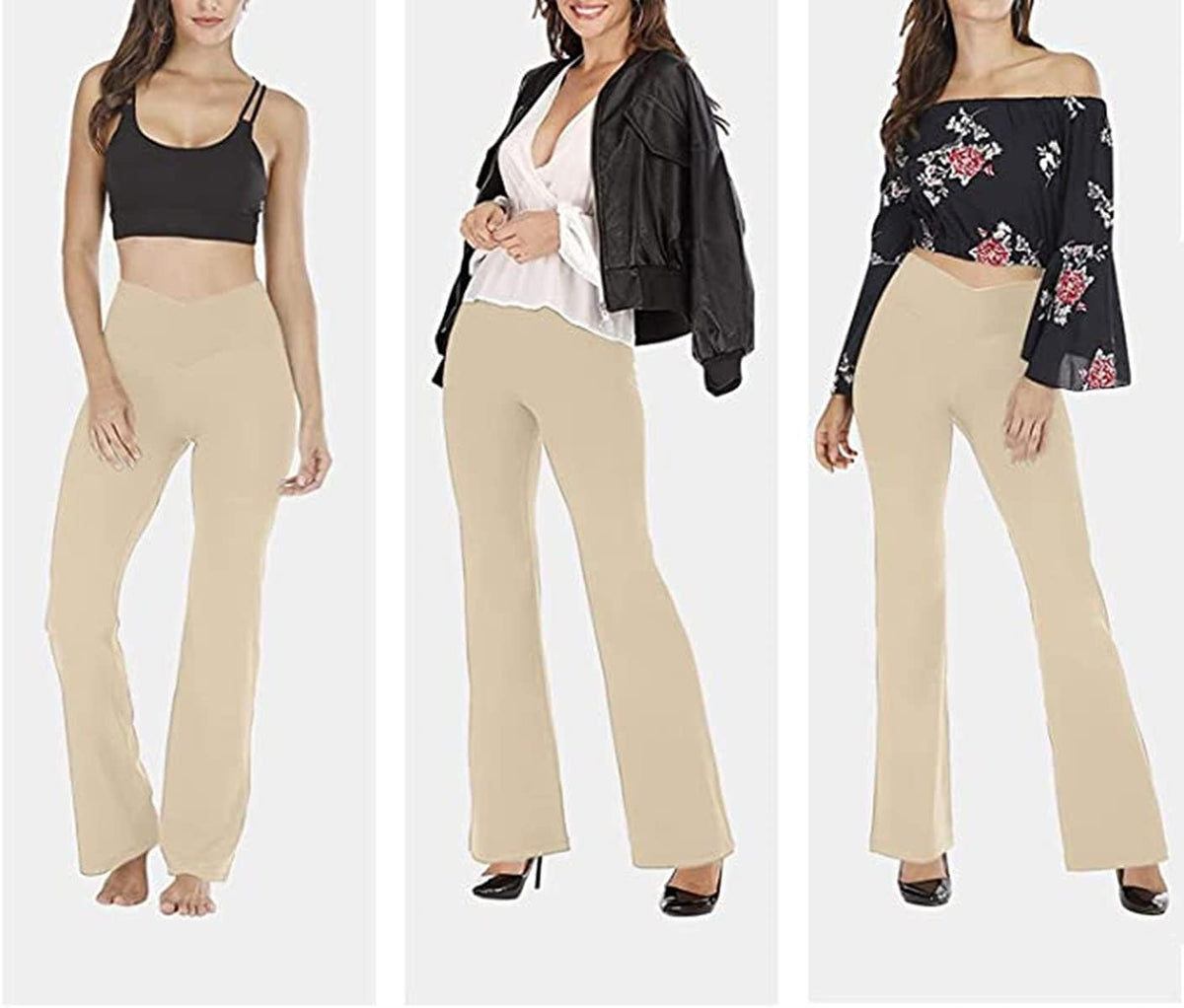 Flared yoga leggings