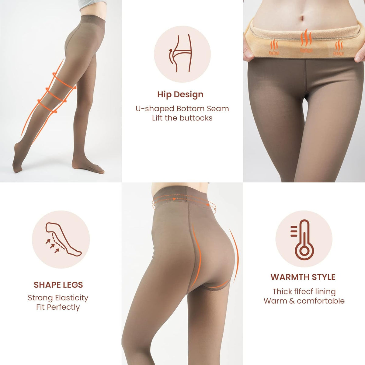 Fleecegevoerde panty