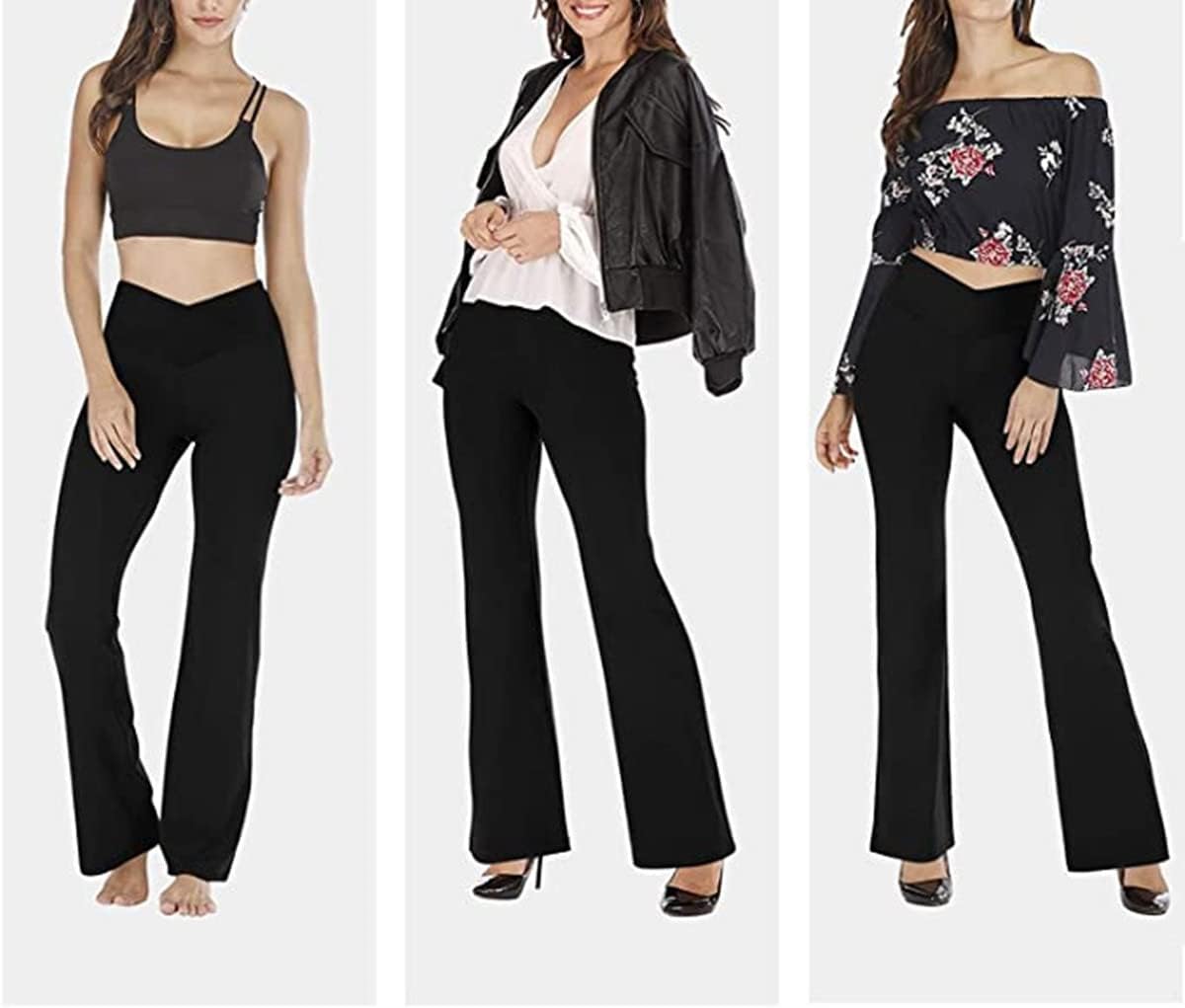 Flared yoga leggings