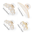 Parel haarklemmen - 4-Pack