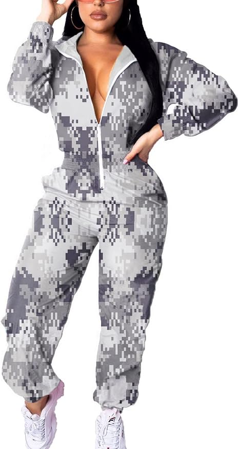 Retro dames windbreaker jumpsuit