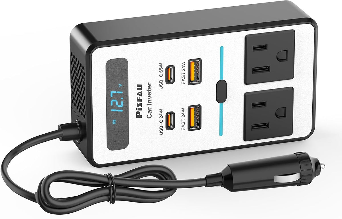 Auto-omvormer van 12 V DC naar 220 V AC, 200 W, met USB-C en snellader — afbeelding 10