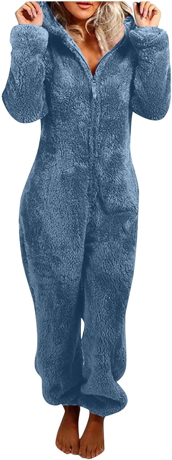 Sherpa Fuzzy Onesie met Capuchon