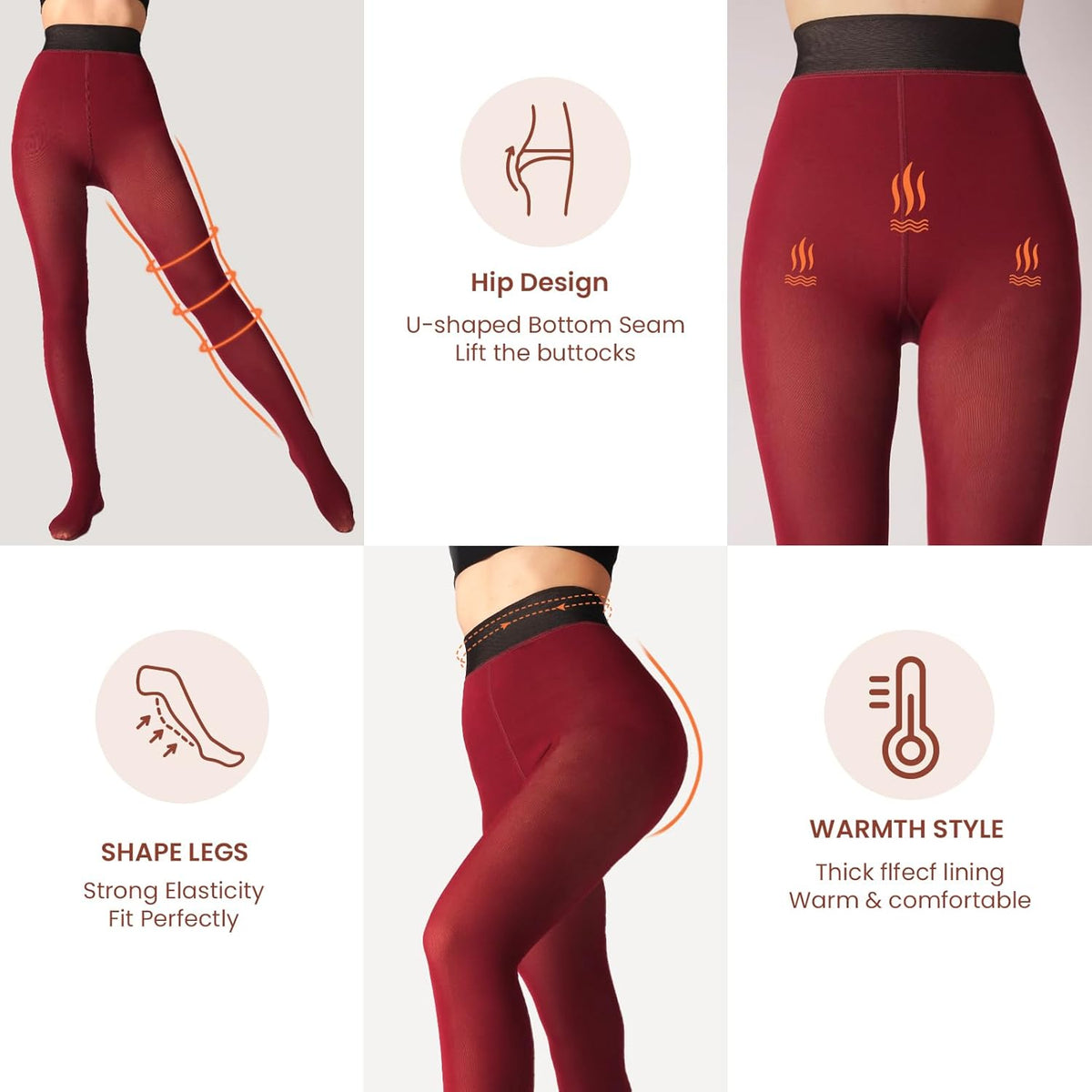 Fleecegevoerde panty