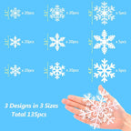 Sneeuwvlok kerst raamstickers