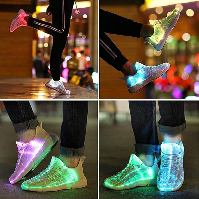 Flitsende LED fiber optic sneakers