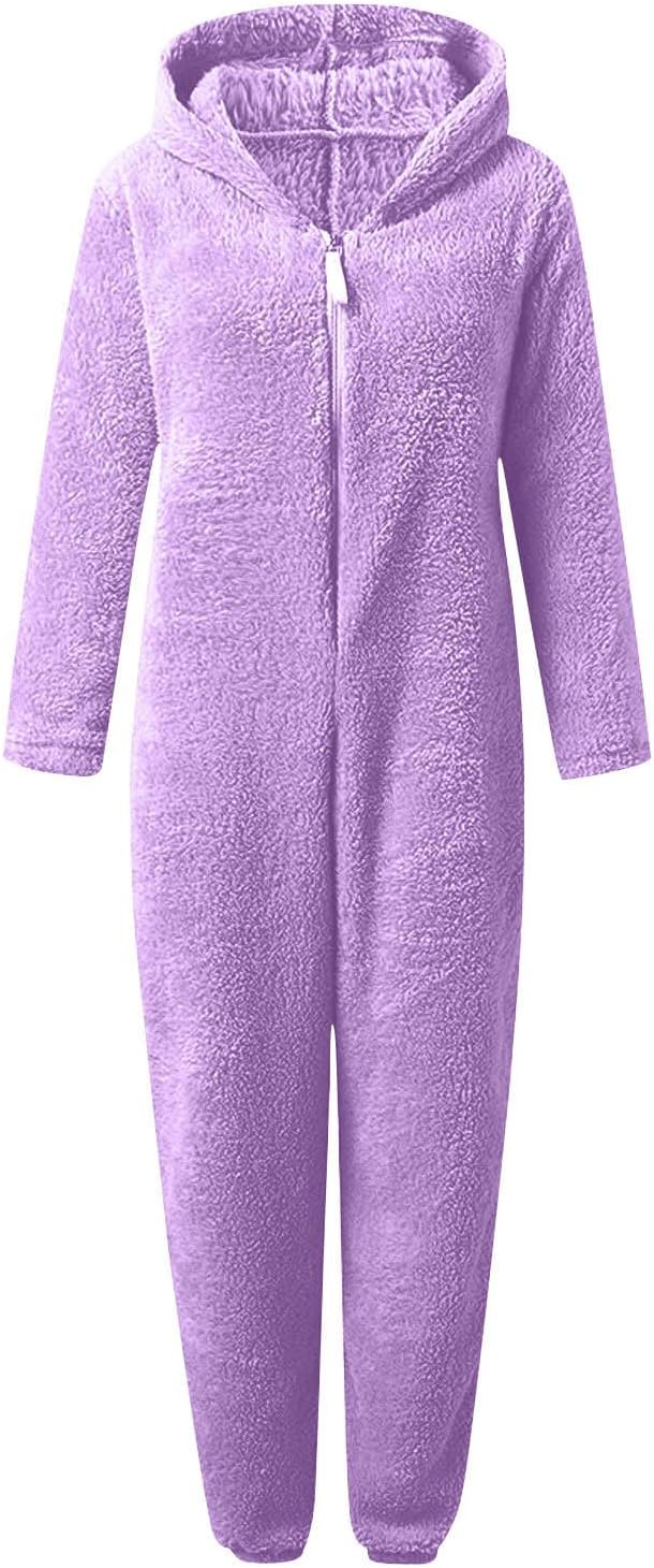 Sherpa Fuzzy Onesie met Capuchon