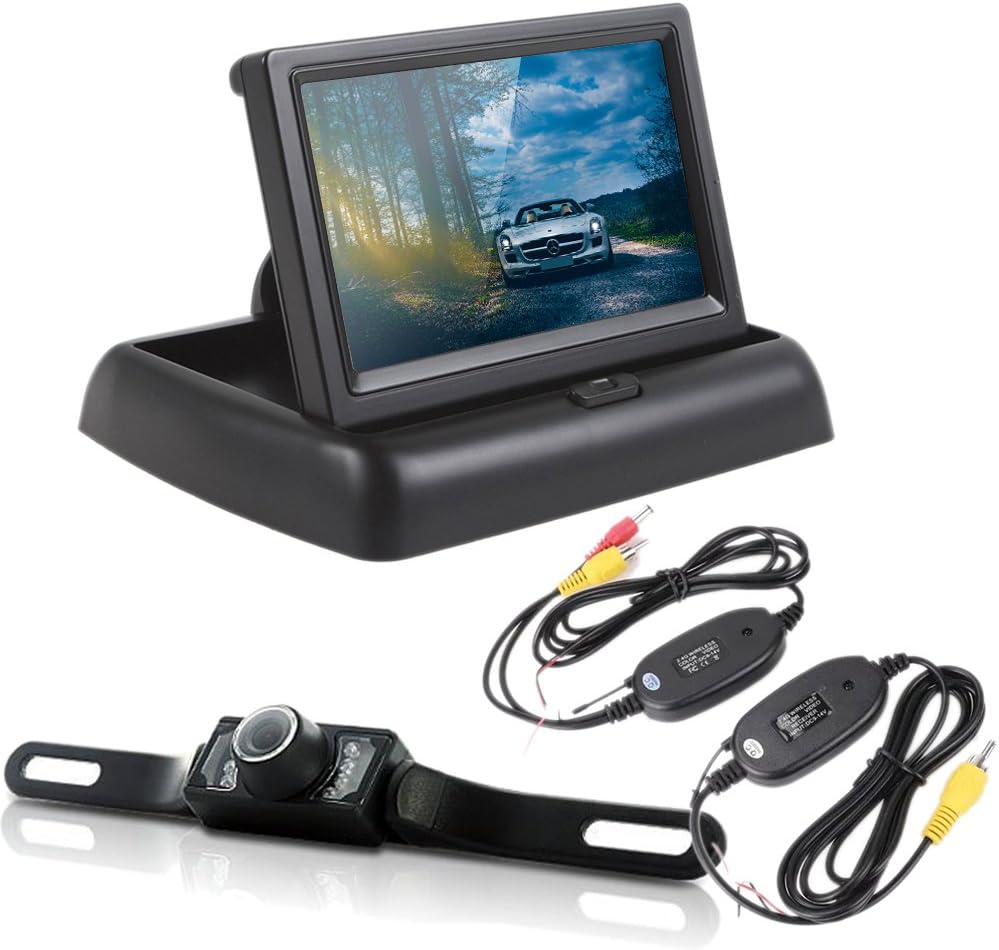 Draadloze achteruitrijcamera met 4,3" (10,9 cm) lcd-monitor