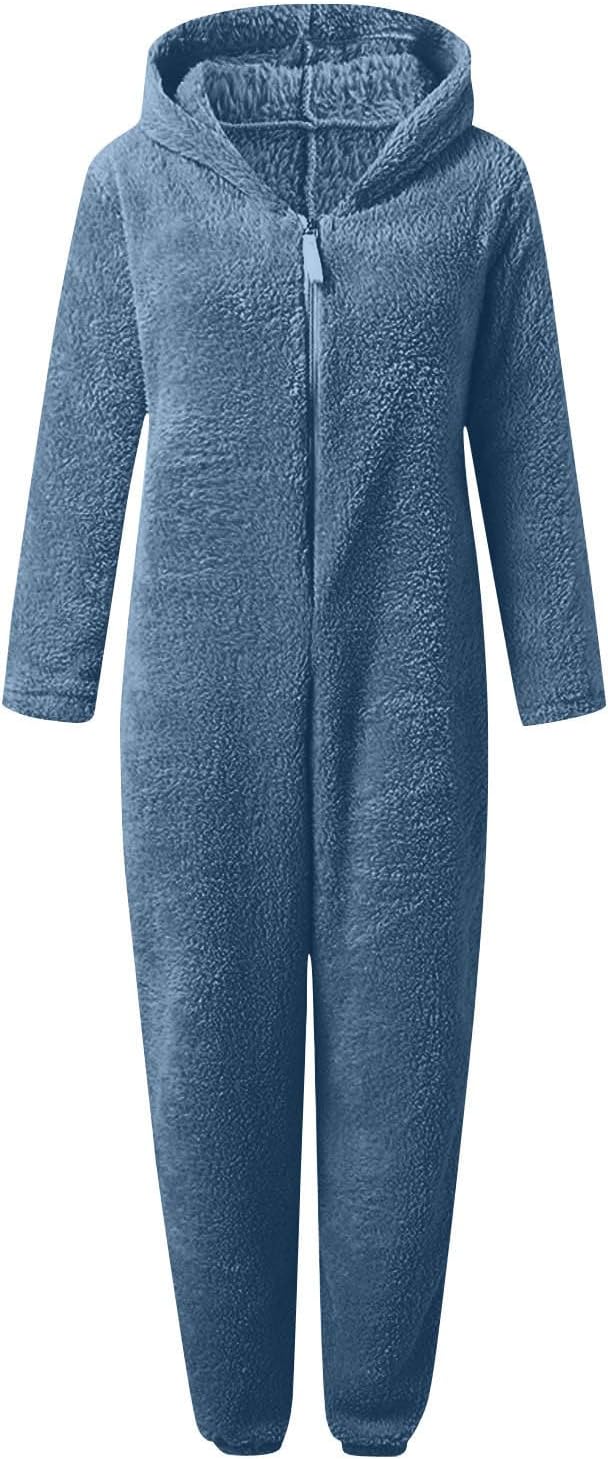 Sherpa Fuzzy Onesie met Capuchon
