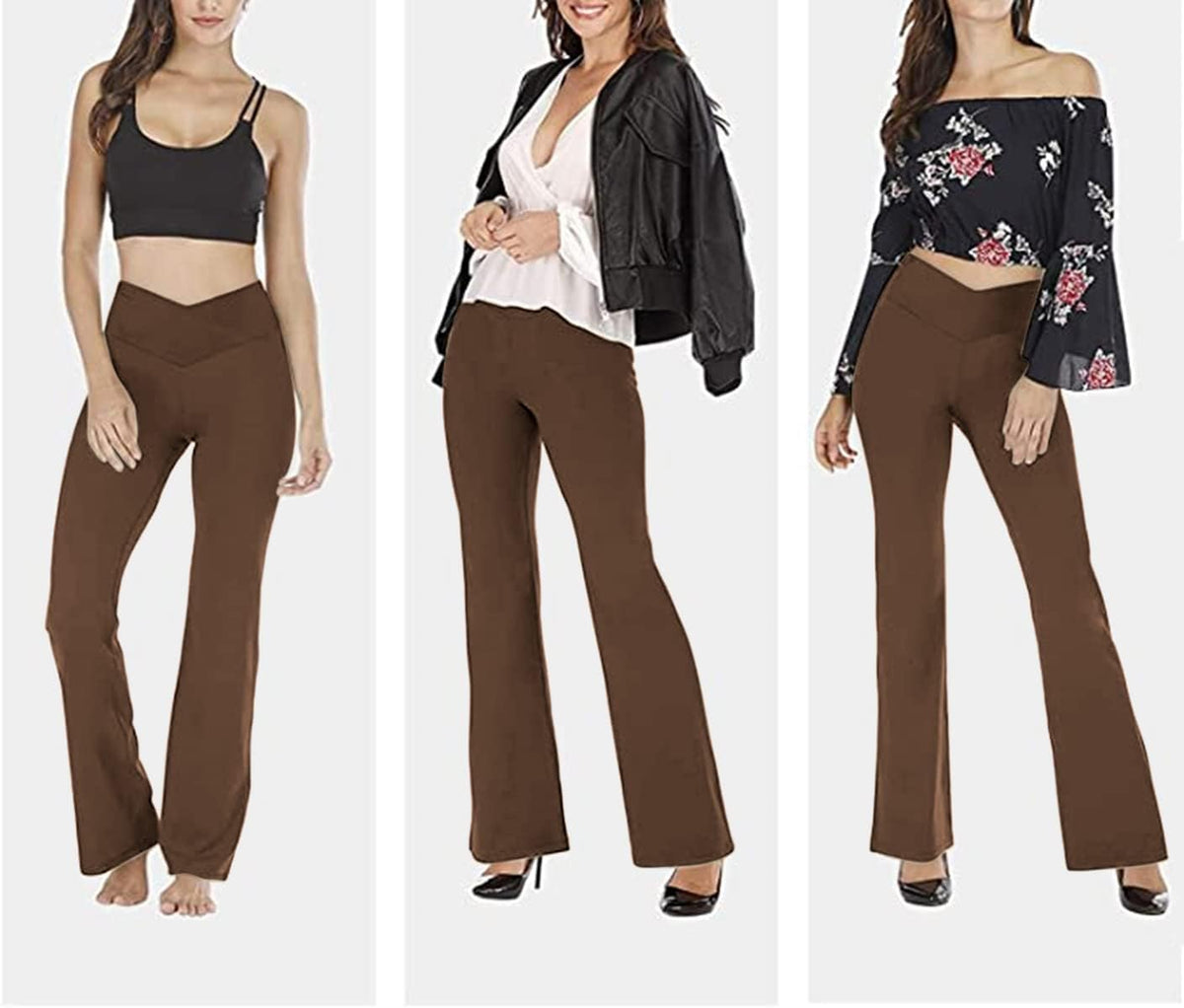 Flared yoga leggings
