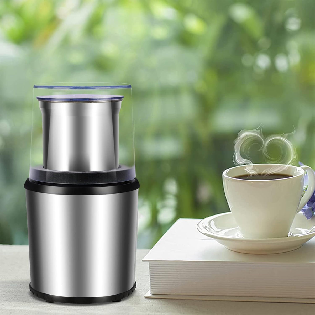 Elektrische koffie & specerijenmaler met verwijderbare bekers