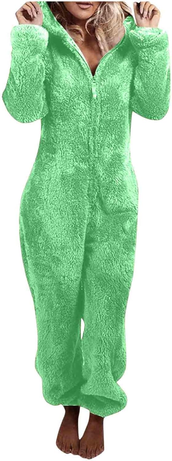 Sherpa Fuzzy Onesie met Capuchon