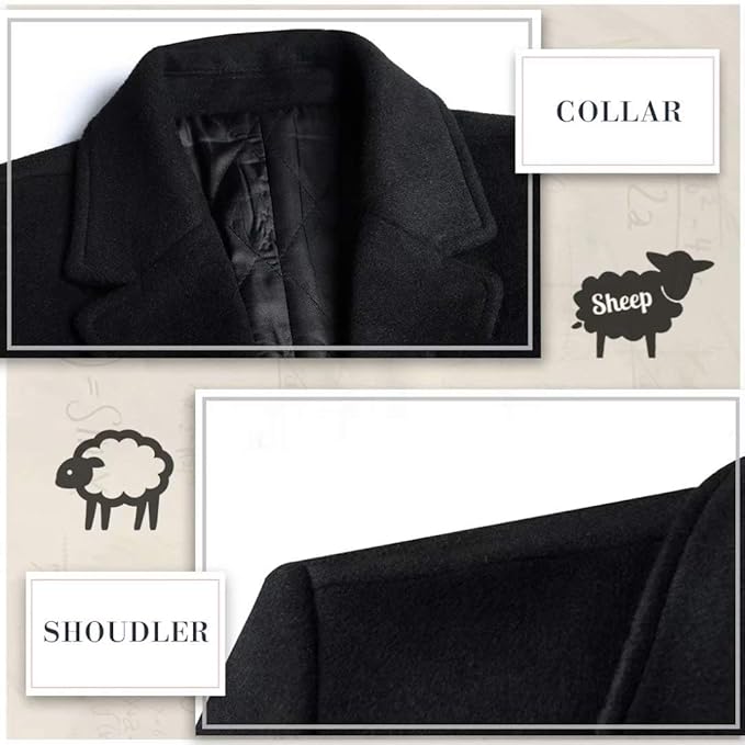Heren wolblend trenchcoat