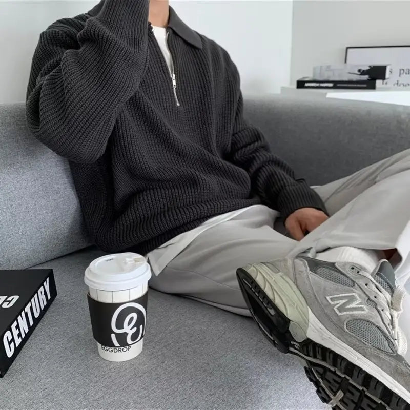 Zipped heren sweater