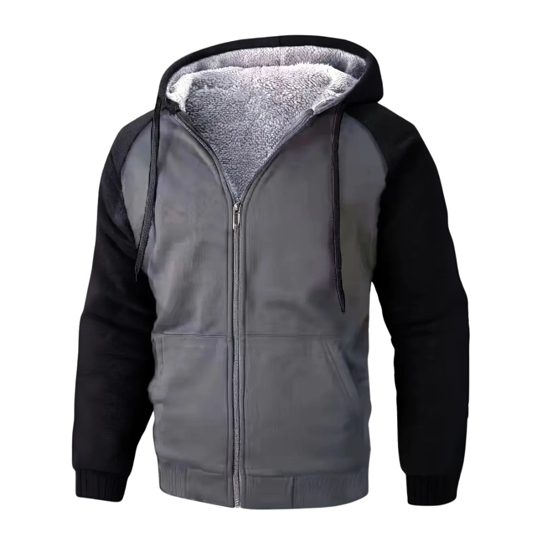Gevoerde heren hoodie met sherpa-fleece