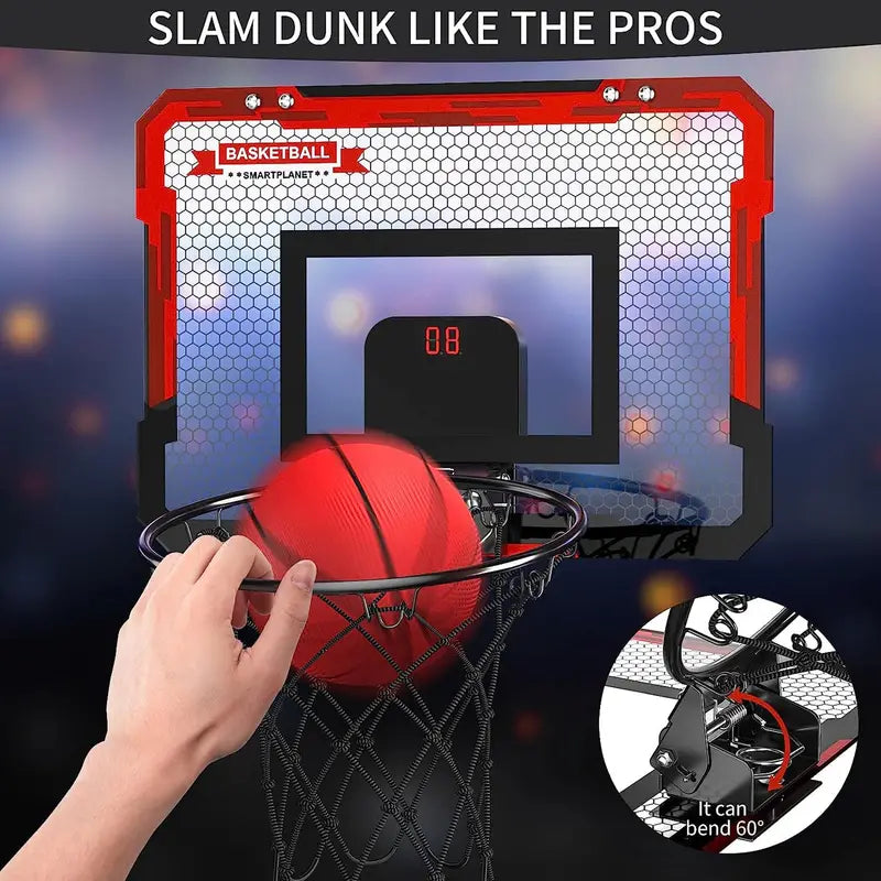 Mini basketbalframe met elektronisch scorebord