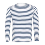 Gestreept henley shirt met lange mouwen – Noor