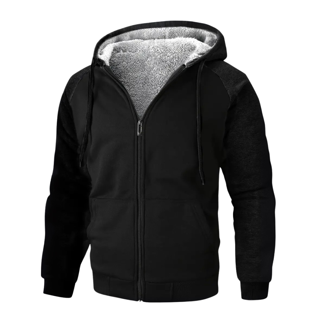 Gevoerde heren hoodie met sherpa-fleece