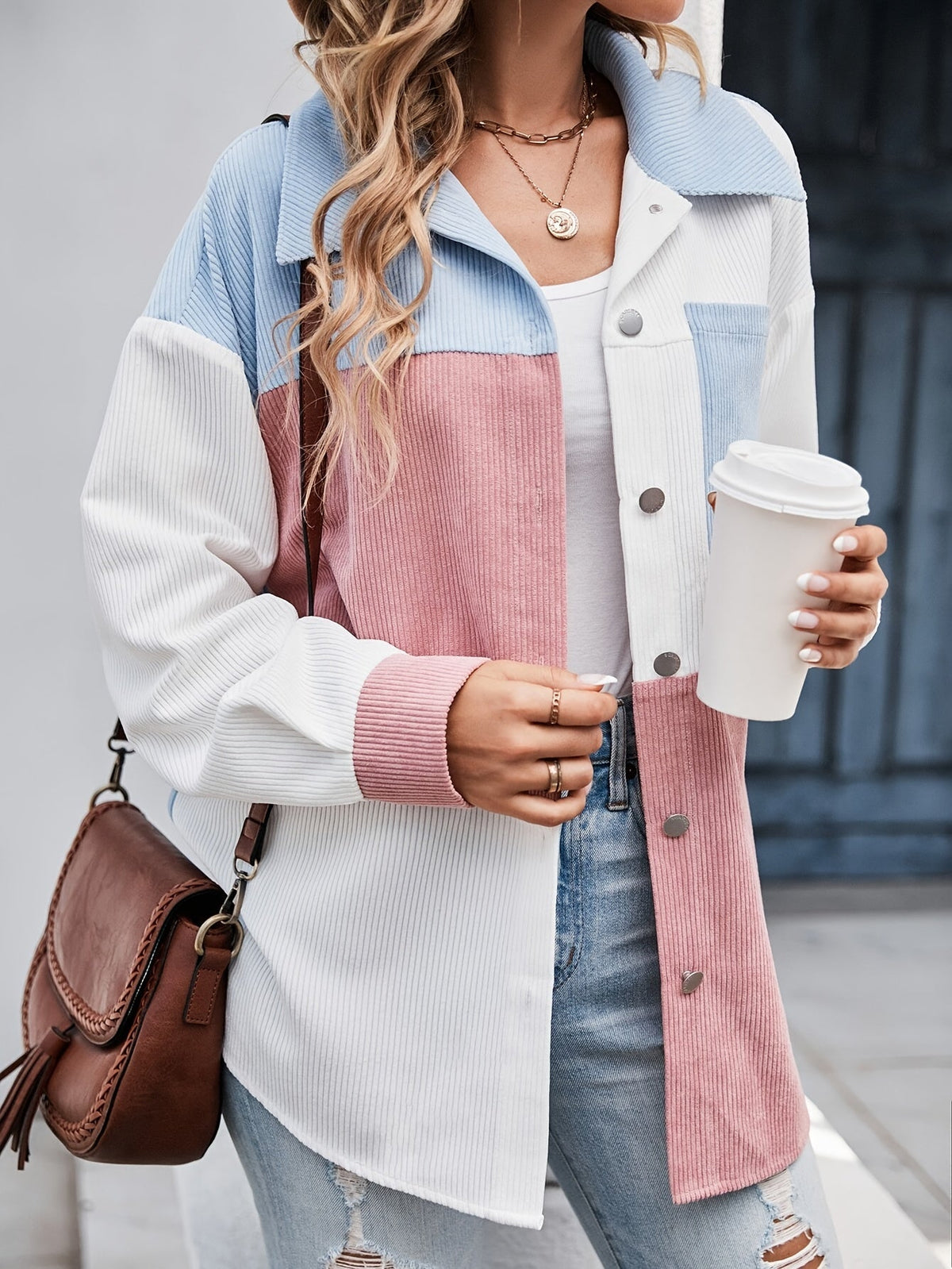 Kleurvolle blouse met knoopsluiting