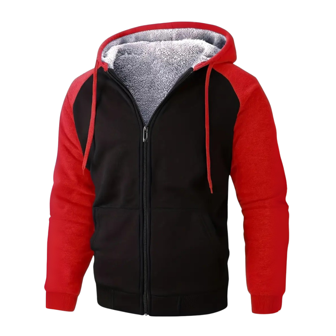 Gevoerde heren hoodie met sherpa-fleece