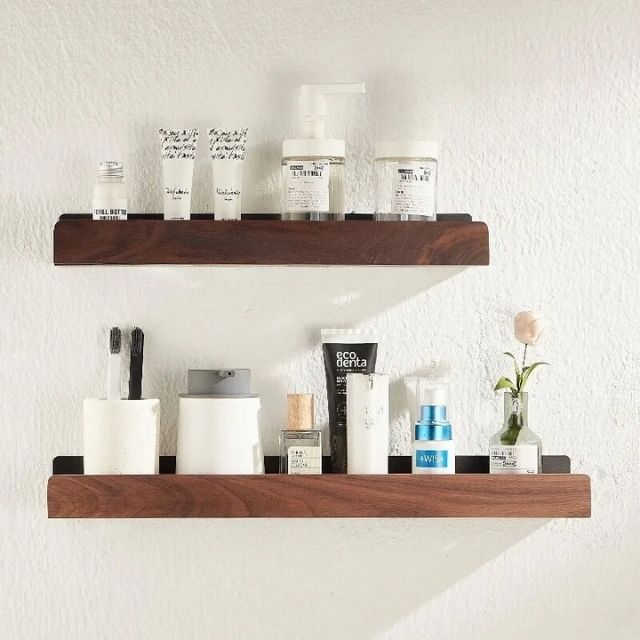 Massief houten badkamerplank