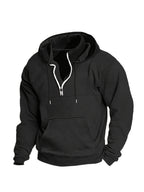 Coole heren hoodie met halve rits