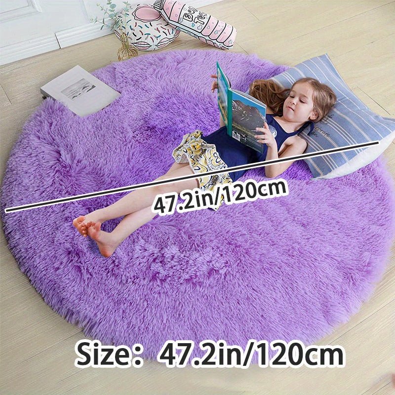 Rond fluffy vloerkleed