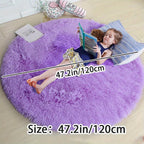 Rond fluffy vloerkleed