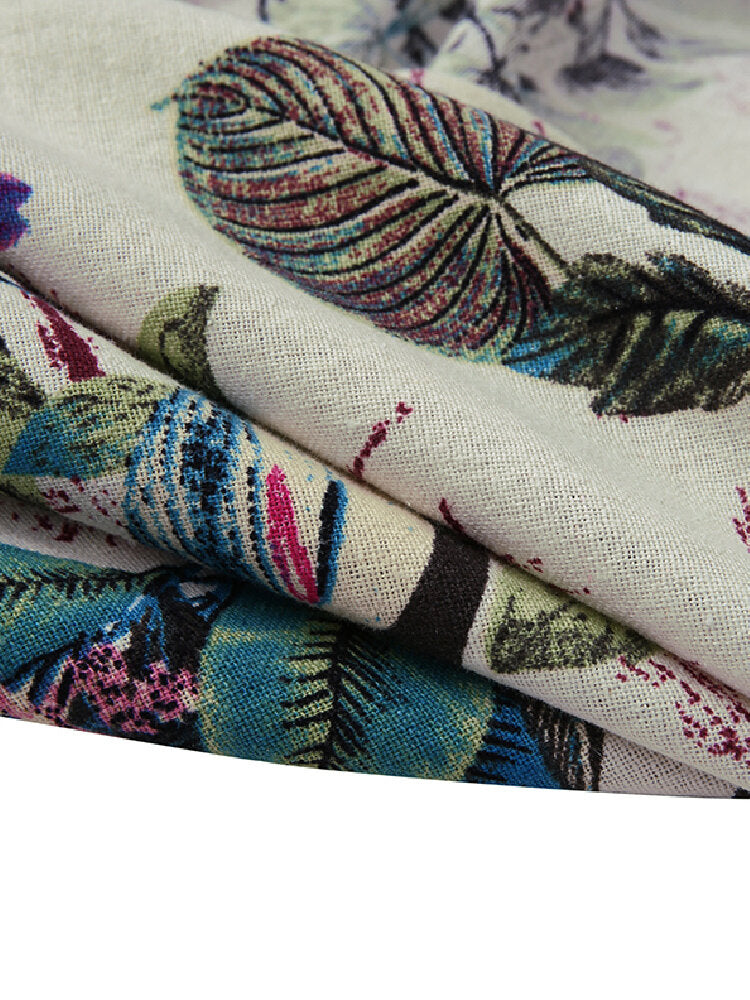 Boho maxi jurk met lange mouwen voor dames – casual lente herfst overhemdjurk