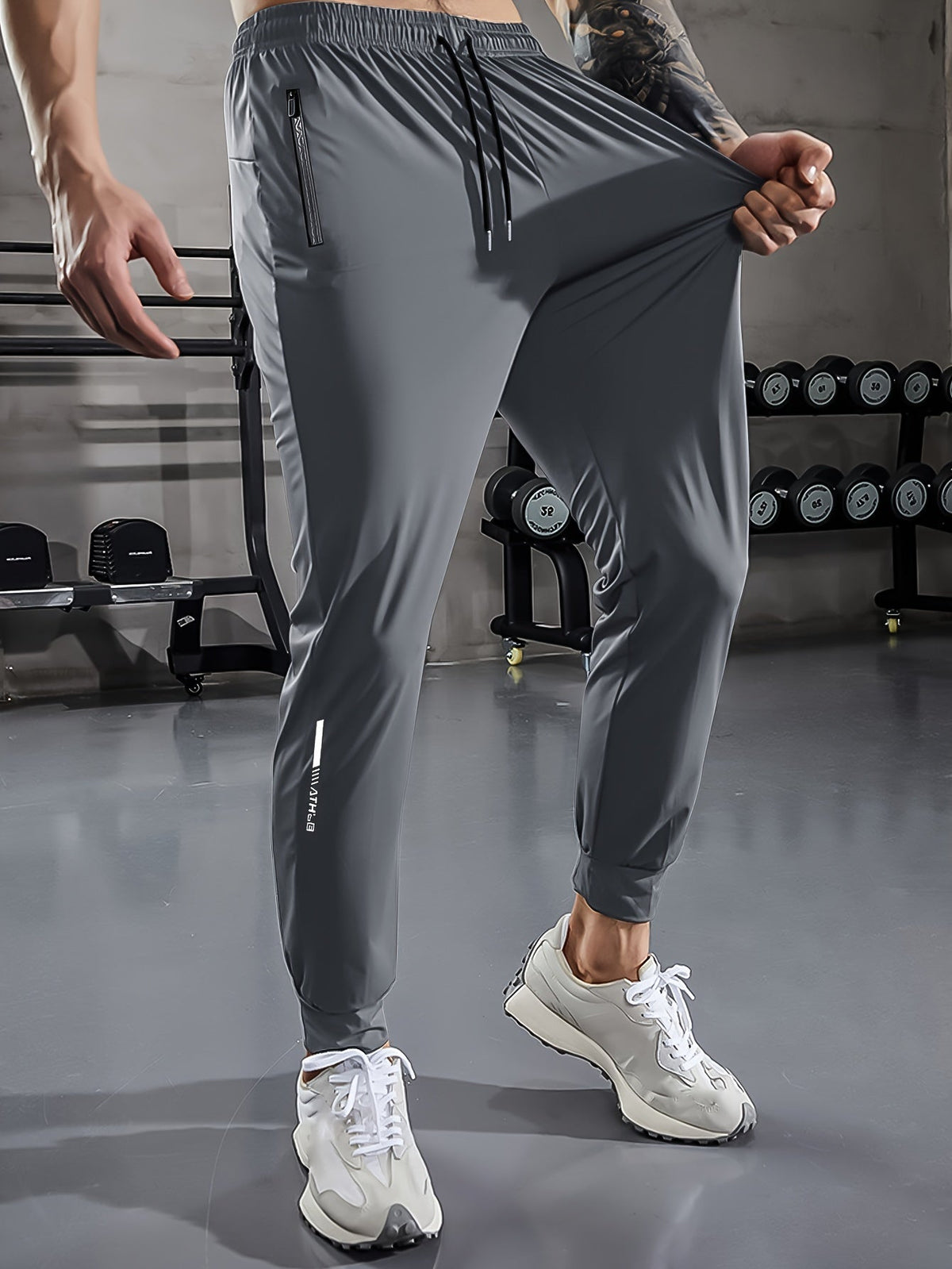 Effen heren sportbroek met zakken
