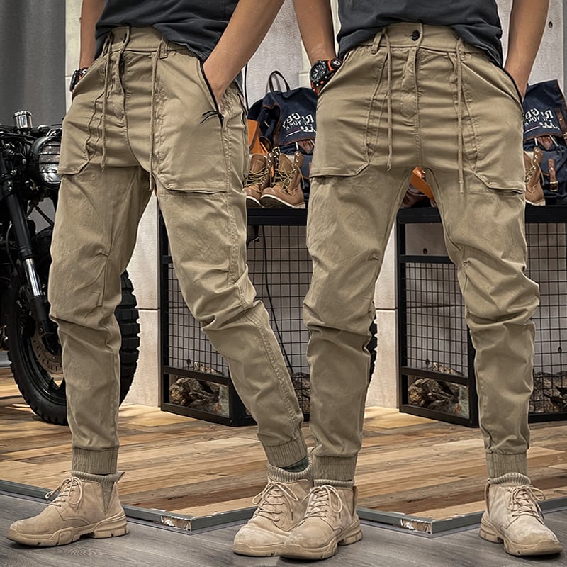 Rekbare heren cargo broek