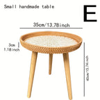 Scandinavische rotan bijzettafel