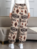 Warme sweatbroek met azteekse print