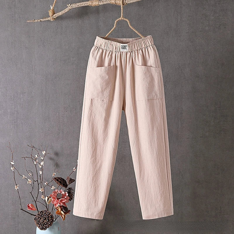 Losse broek met elastische taille