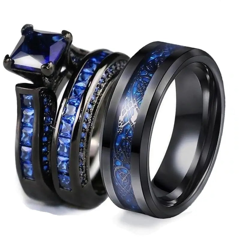 Blauwe saffier ring