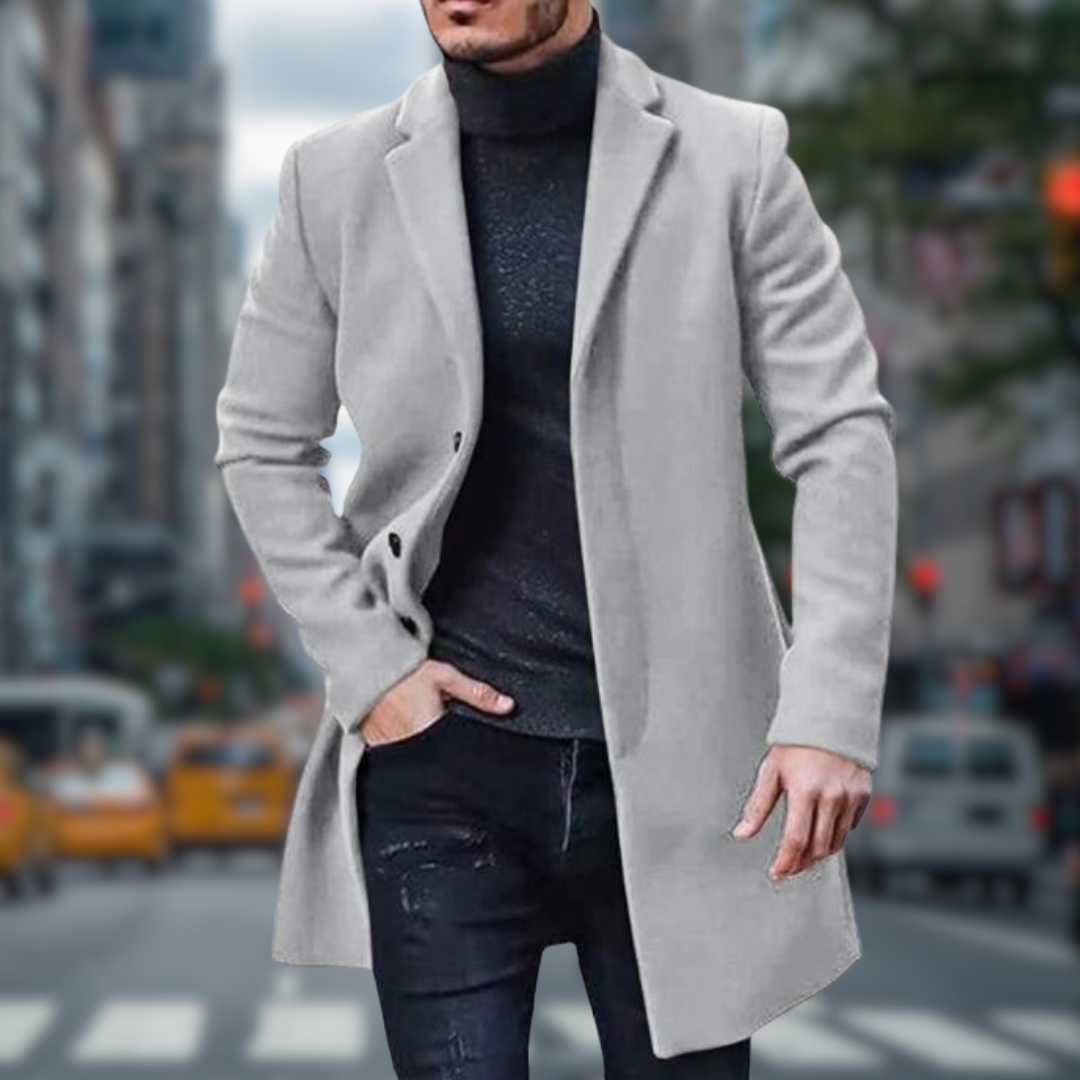 Lange klassieke trenchcoat Luca Belloni