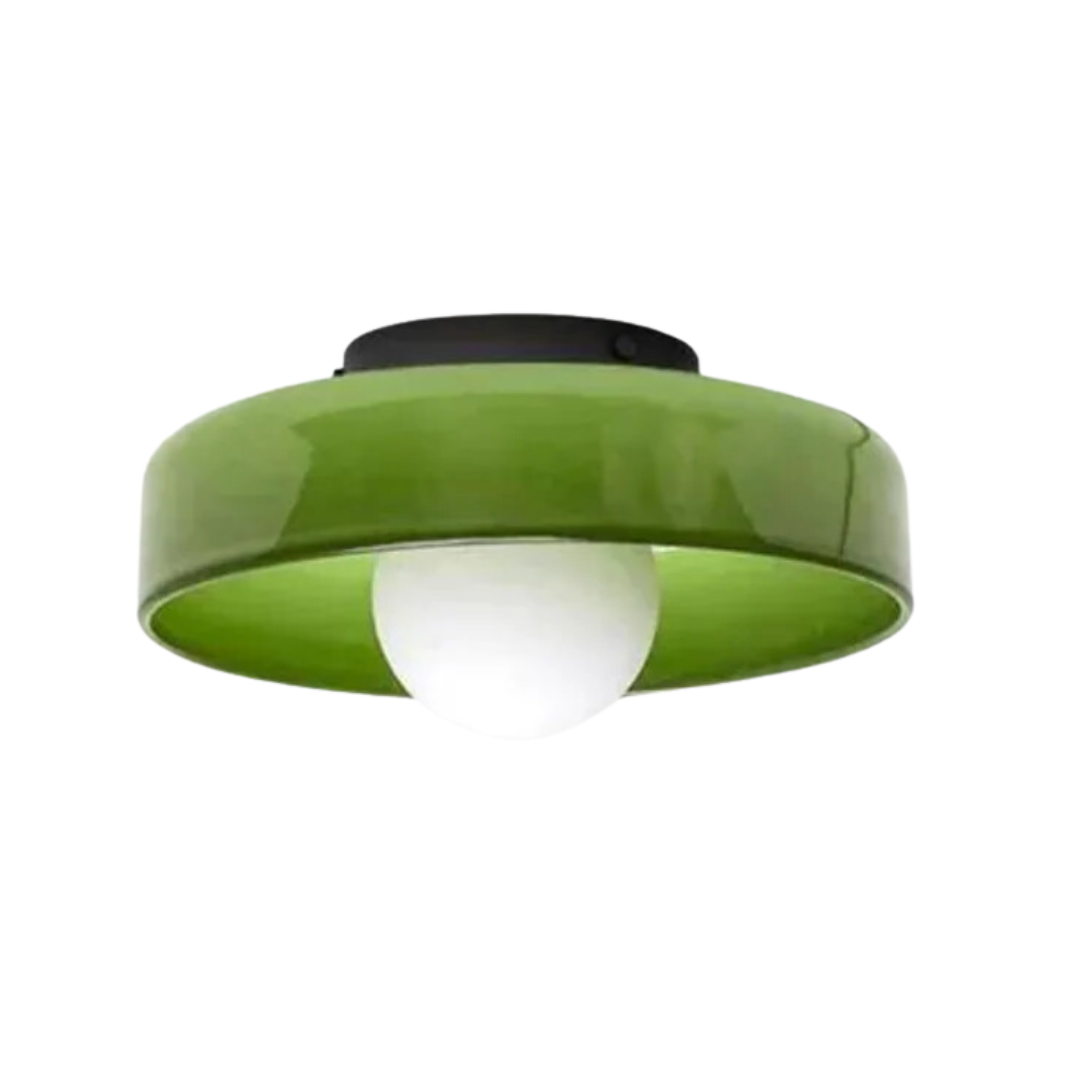Ronde plafondlamp met stijlvolle functionaliteit