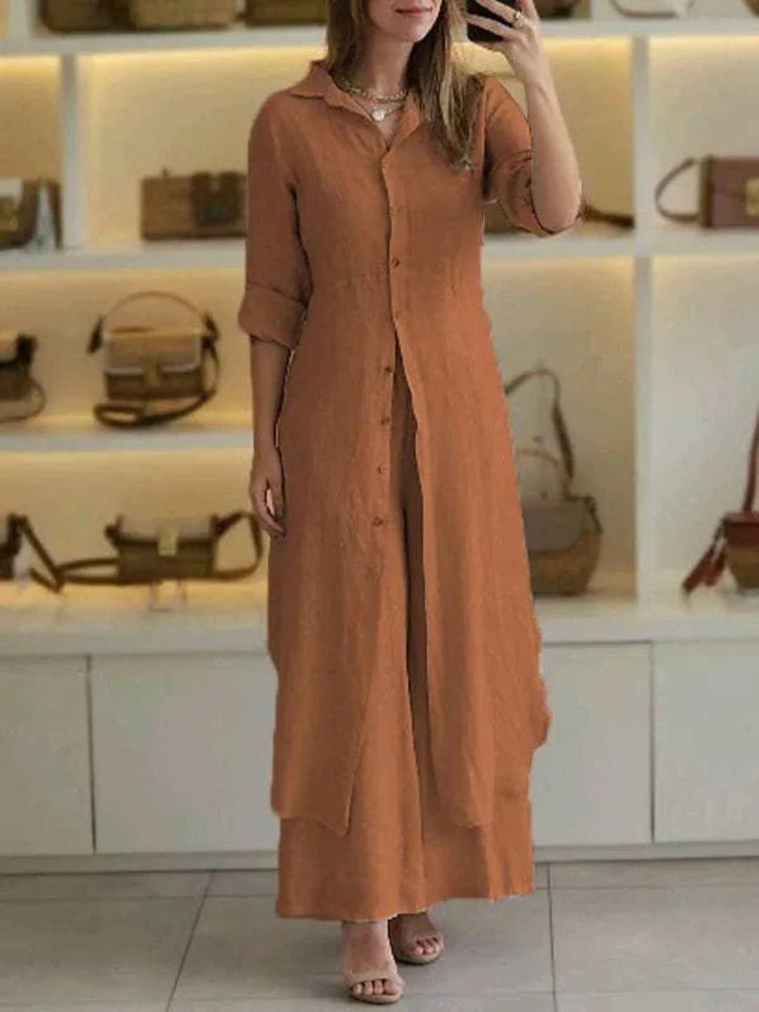Tweedelig dames zomerset van linnen