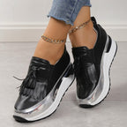 Damessneakers met flexibele zool in wit of zwart