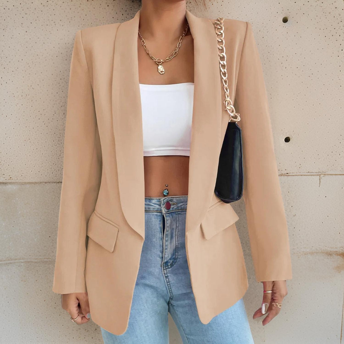 Damesblazer van polyester-katoen