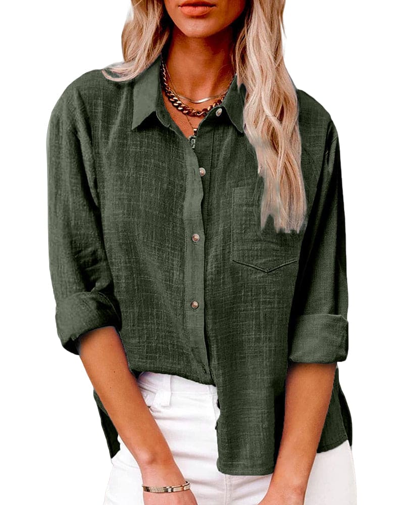 Licht overhemd met losse pasvorm