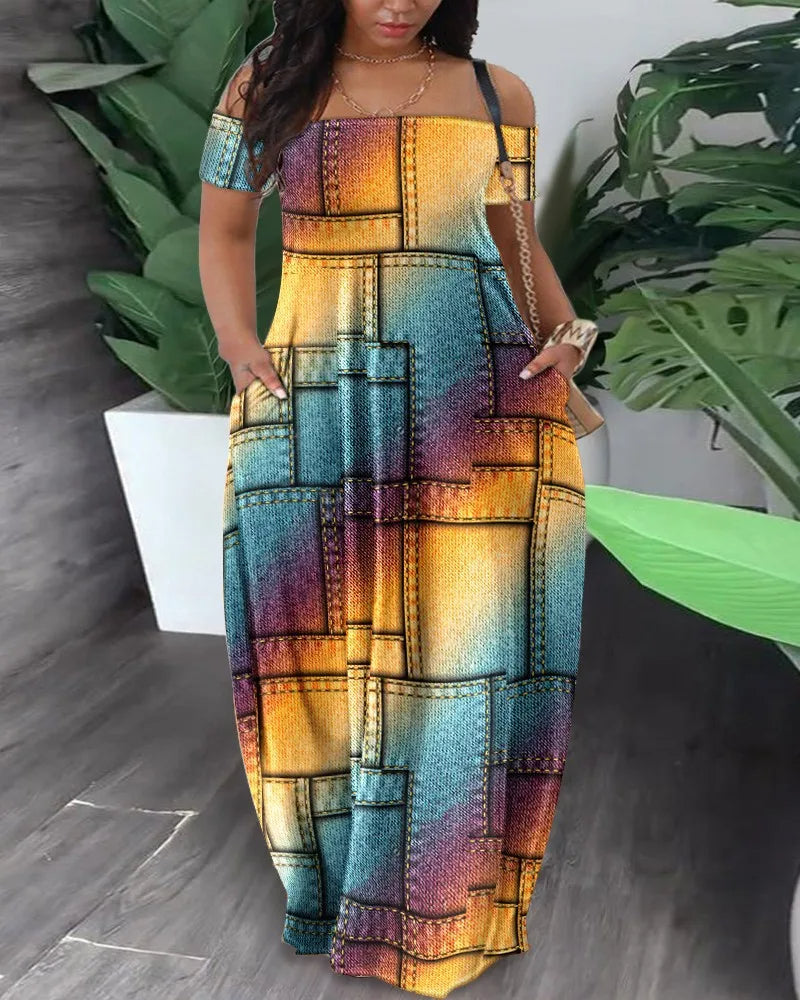 Tasha plus-size safari jurk